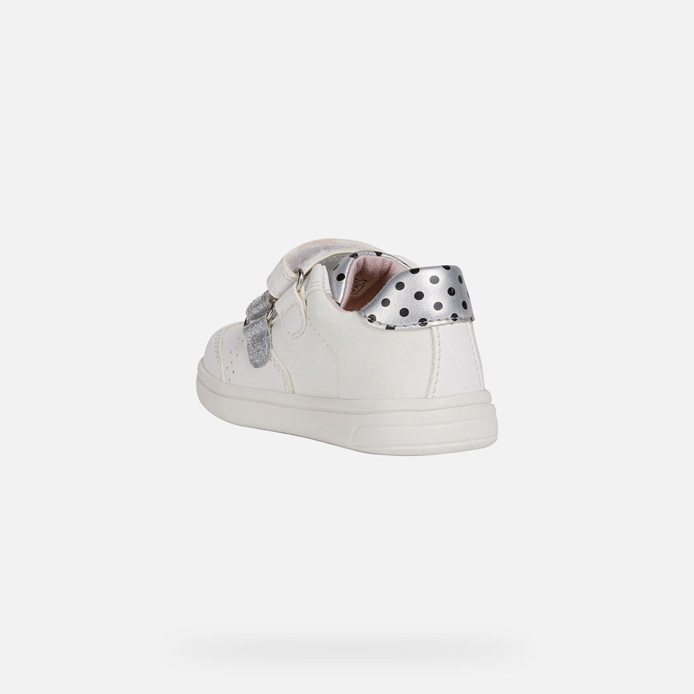 Geox Sneakers White/Silver Djrock Girl - Geox Baby Shoes - NUPRMO726